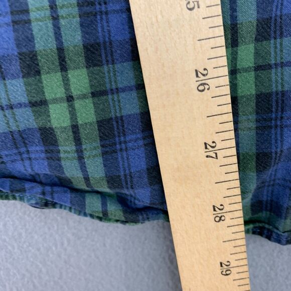 J. Crew Button Down Shirt Mens Large Plaid Green Blue Long Sleeved Black Watch - Picture 8 of 16